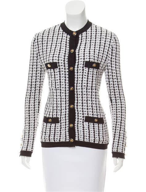 chanel inspired cardigan jacket|chanel type cardigans for women.